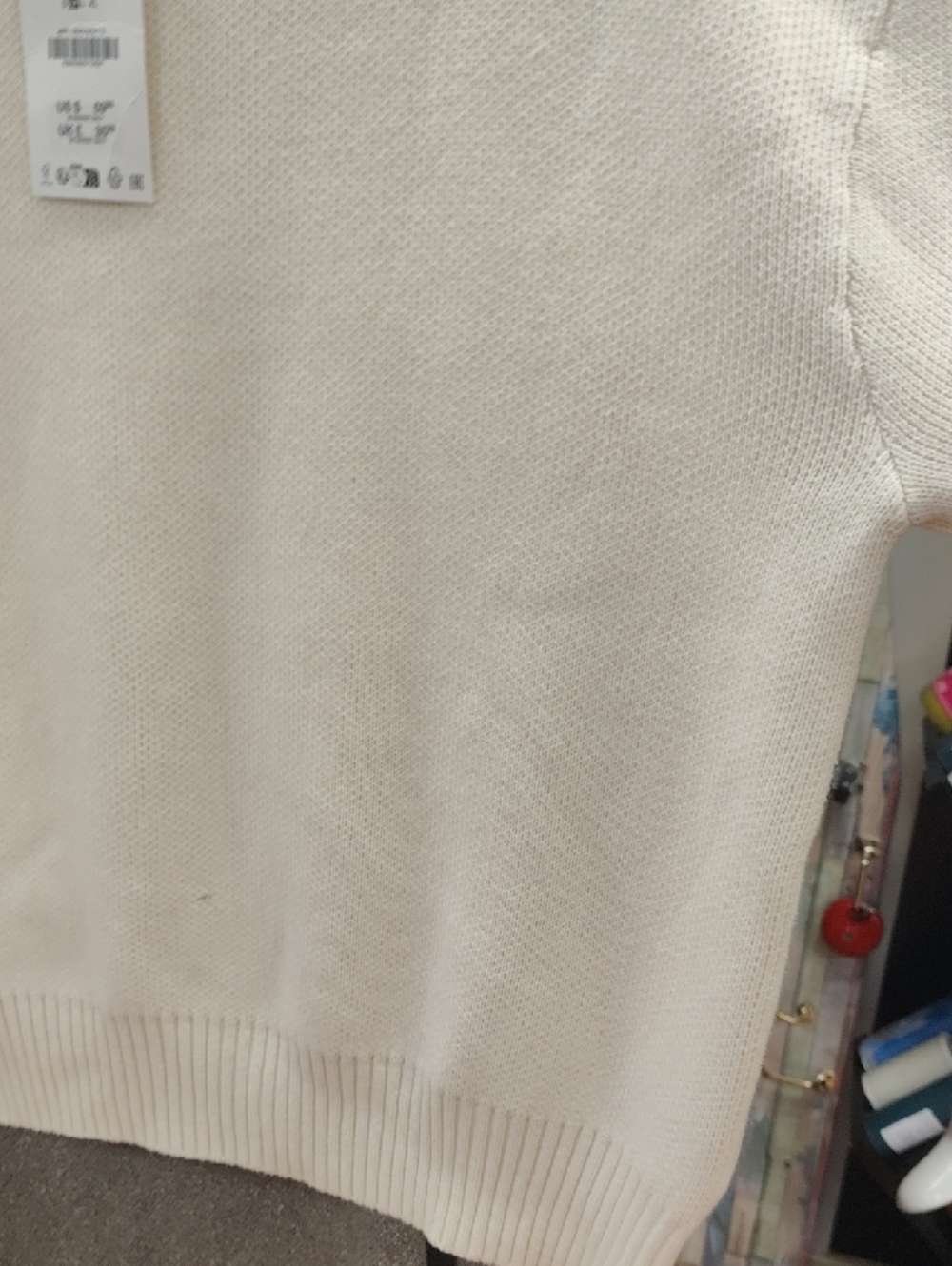 Zara Fits M-L Cream Crewneck Sweater - Soft Knit - Picture 6 of 9